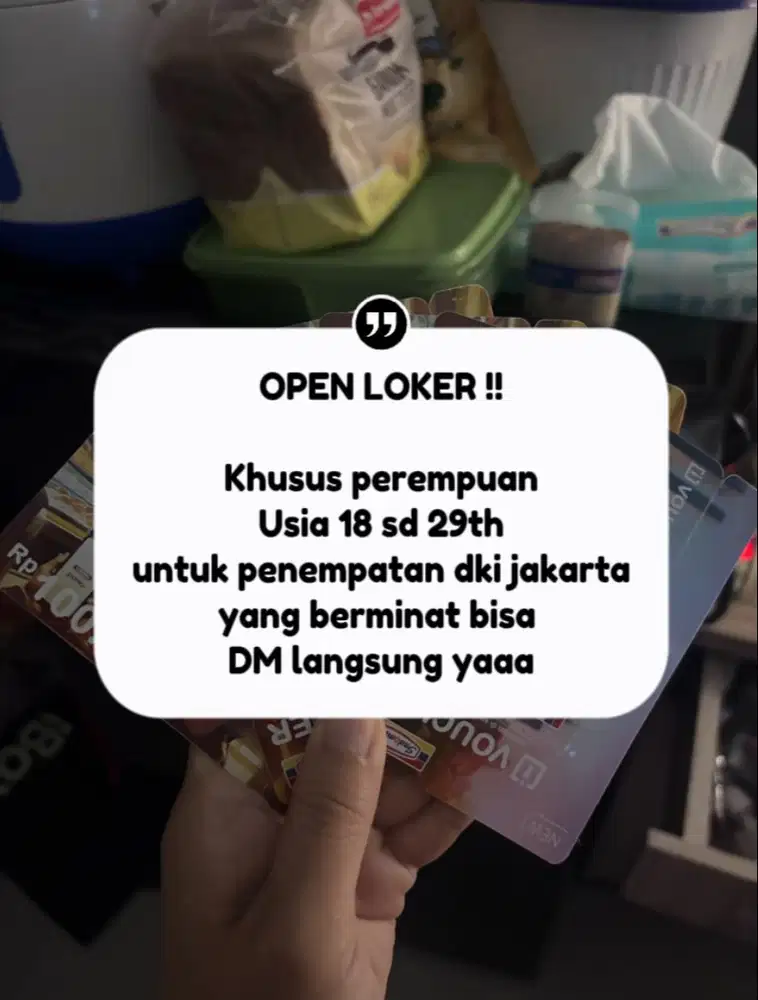 Lowongan khsus WANITA