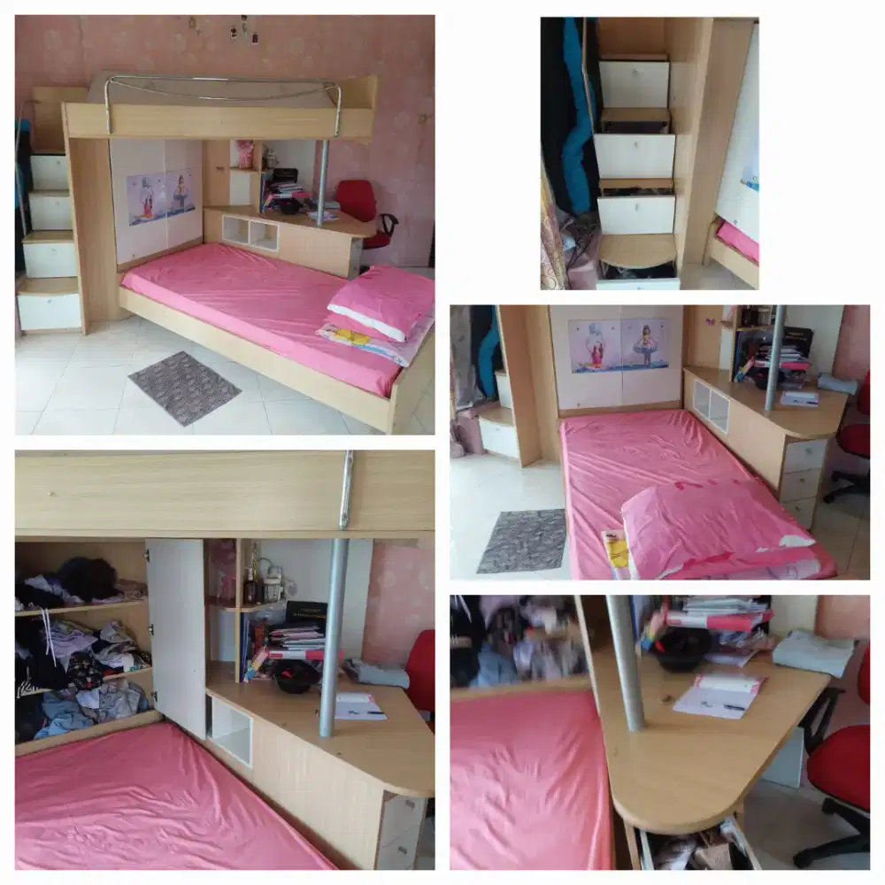 Tempat tidur susun 1 set