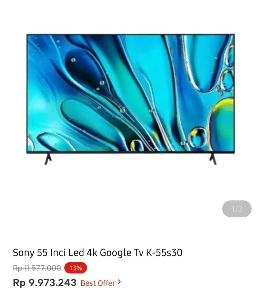 SONY GOOGLE TV 4K 55 INCI