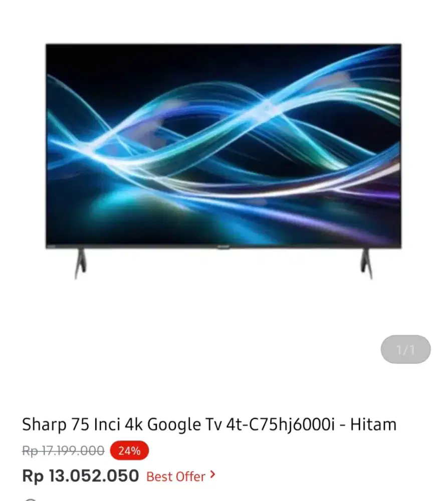 SHARP GOOGLE TV 4K 75 INCI