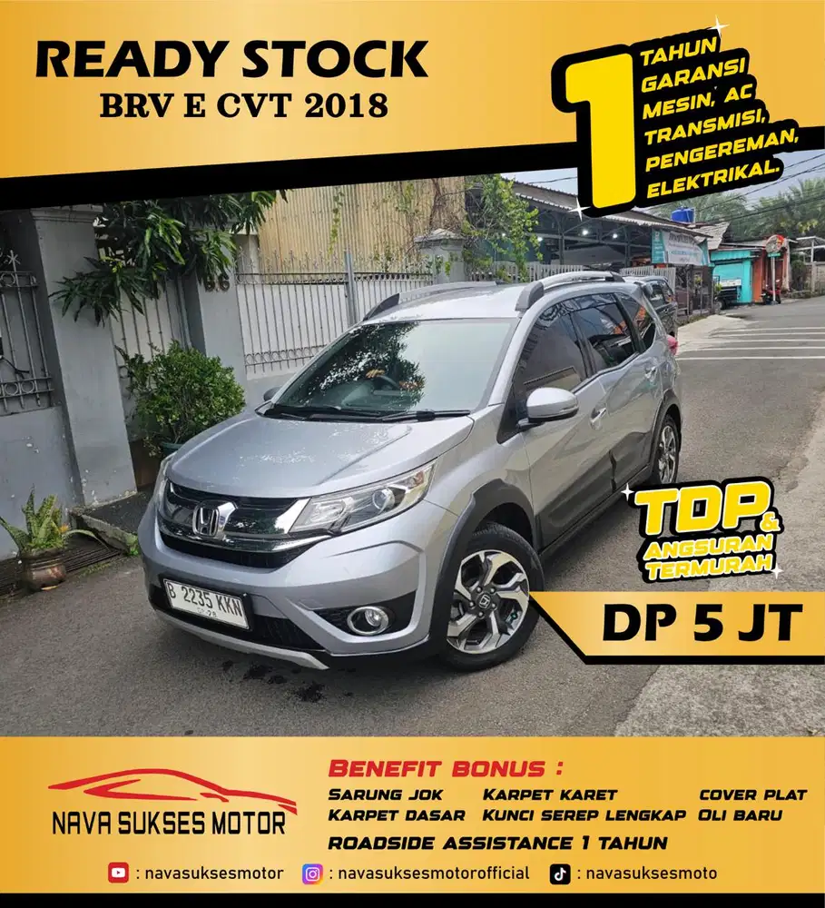 TDP 5 JUTA - BRV E CVT 2018