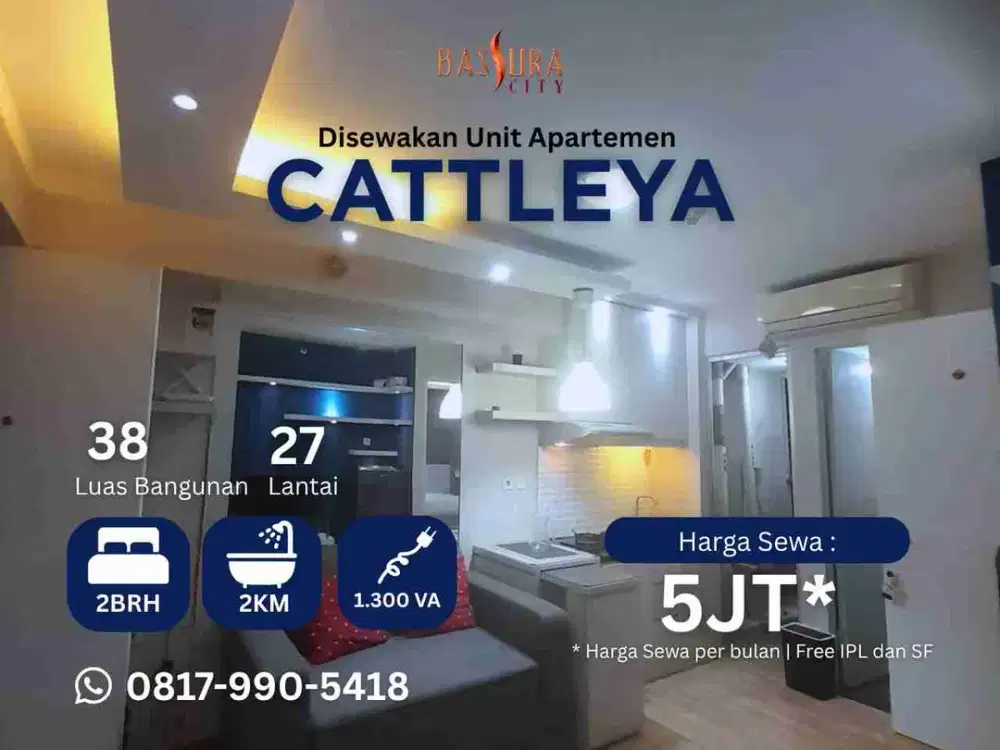 Sewa 2BR hook atas mall furnished apartemen Bassura tower Cattleya