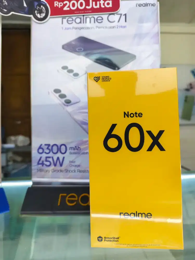 Realme Note 60x 4GB+4GB/128GB,Baru,Segel Box,Garansi Resmi