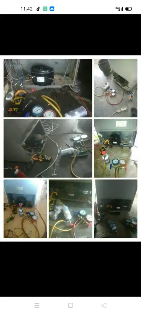 Perbaiki kulkas,showcase,frezer,m.cuci dan AC (service)