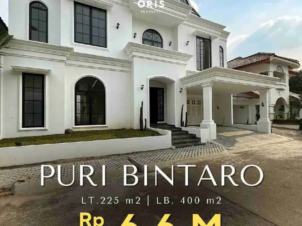 Turun Harga Rumah Brand New American Classic dlm Cluster di Bintaro Jaya Sektor 9