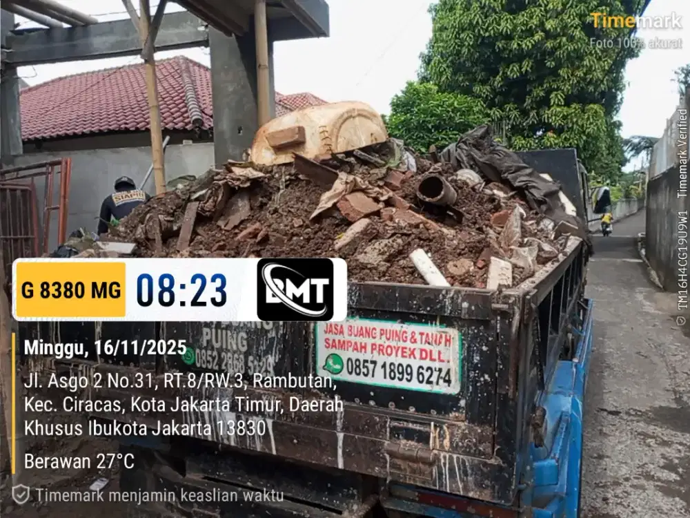 Jasa buang puing dan tanah