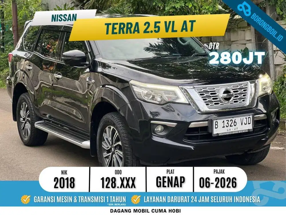 Nissan Terra VL Diesel AT 2018 Hitam - TDP dan Cicilan Rendah