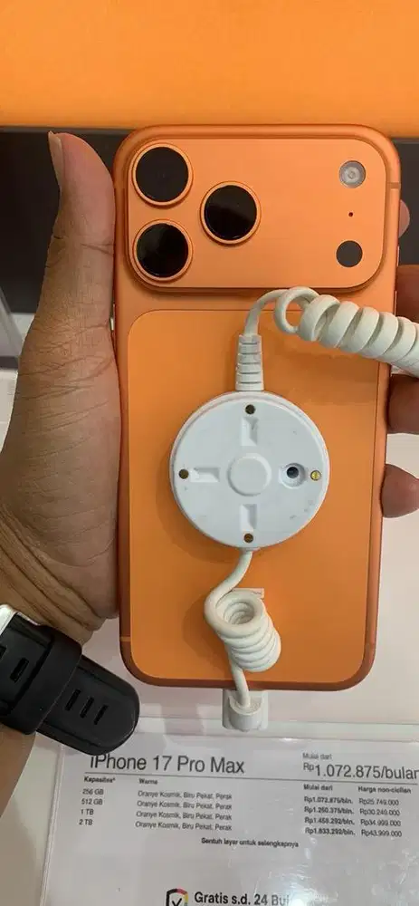 Cicilan tanpa kartu kredit Iphone 17 promax 256