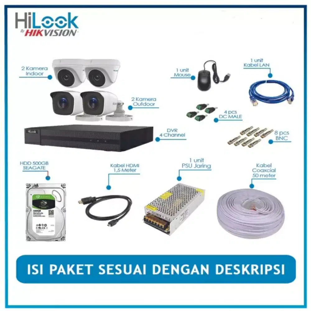 Paket cctv hilook 2mp