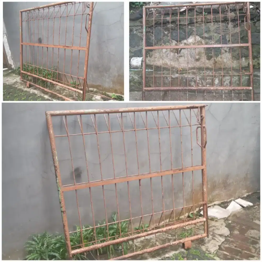 Pintu pagar besi dorong ex Hotel