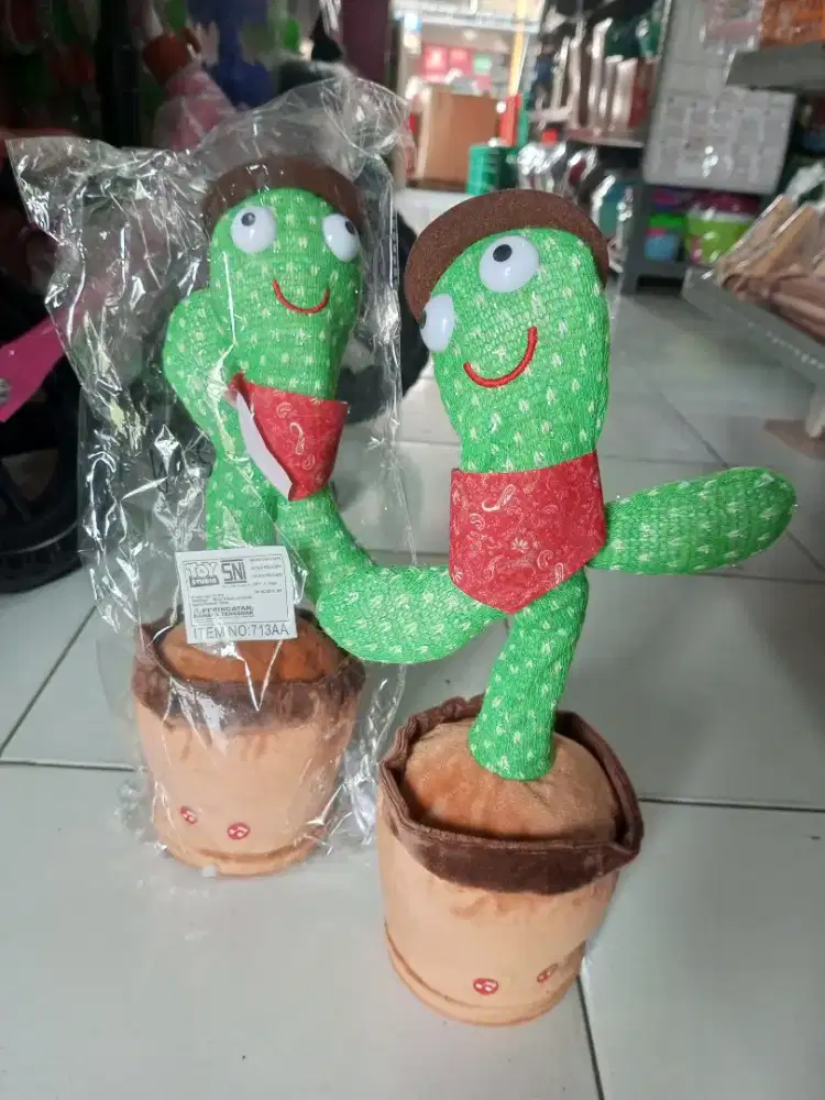 Mainan anak kaktus goyang cas