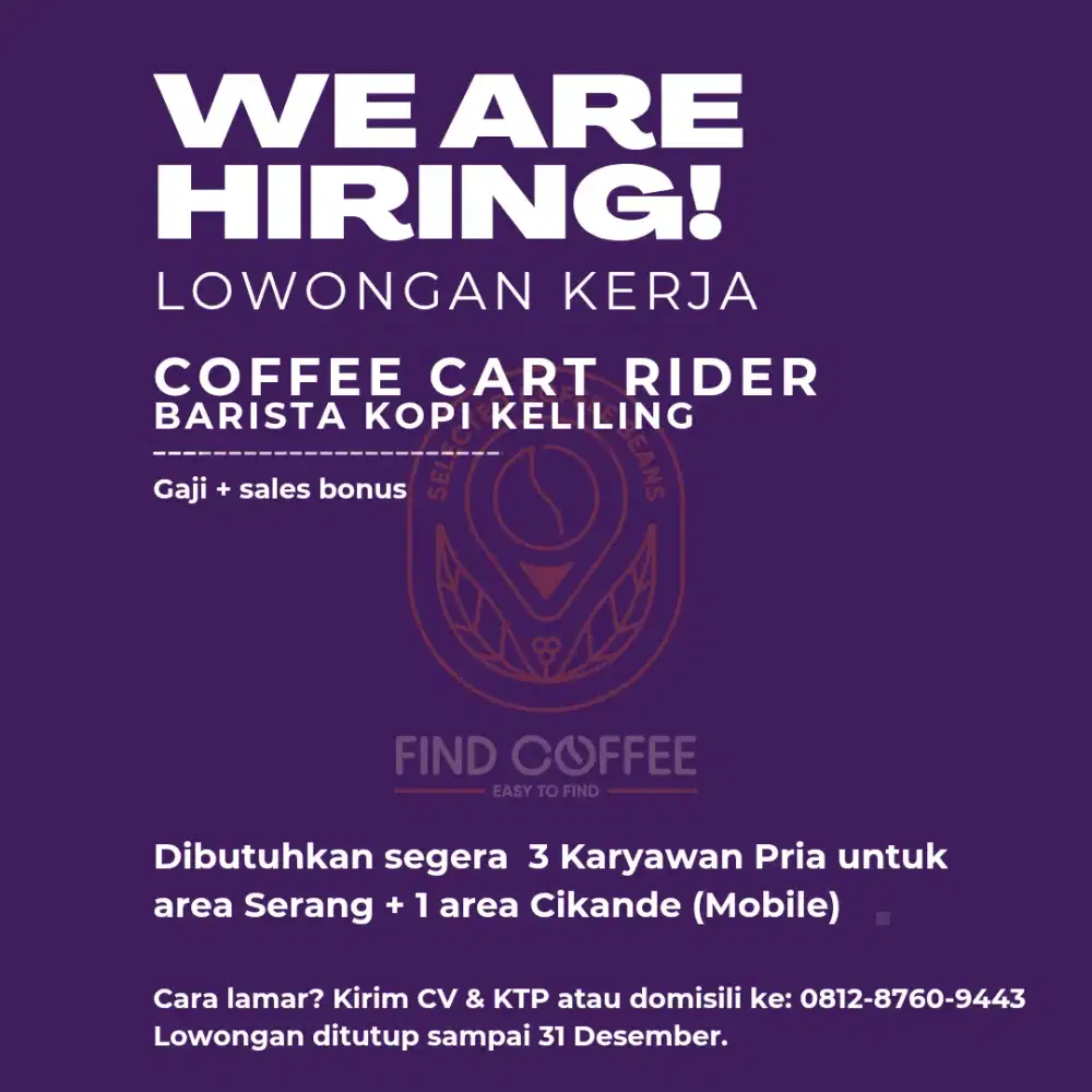 Lowongan kerja kopi keliling serang