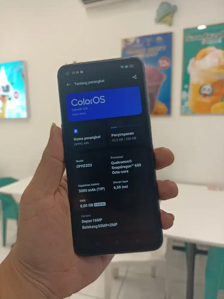 Oppo A96 ram 8/256gb original resmi