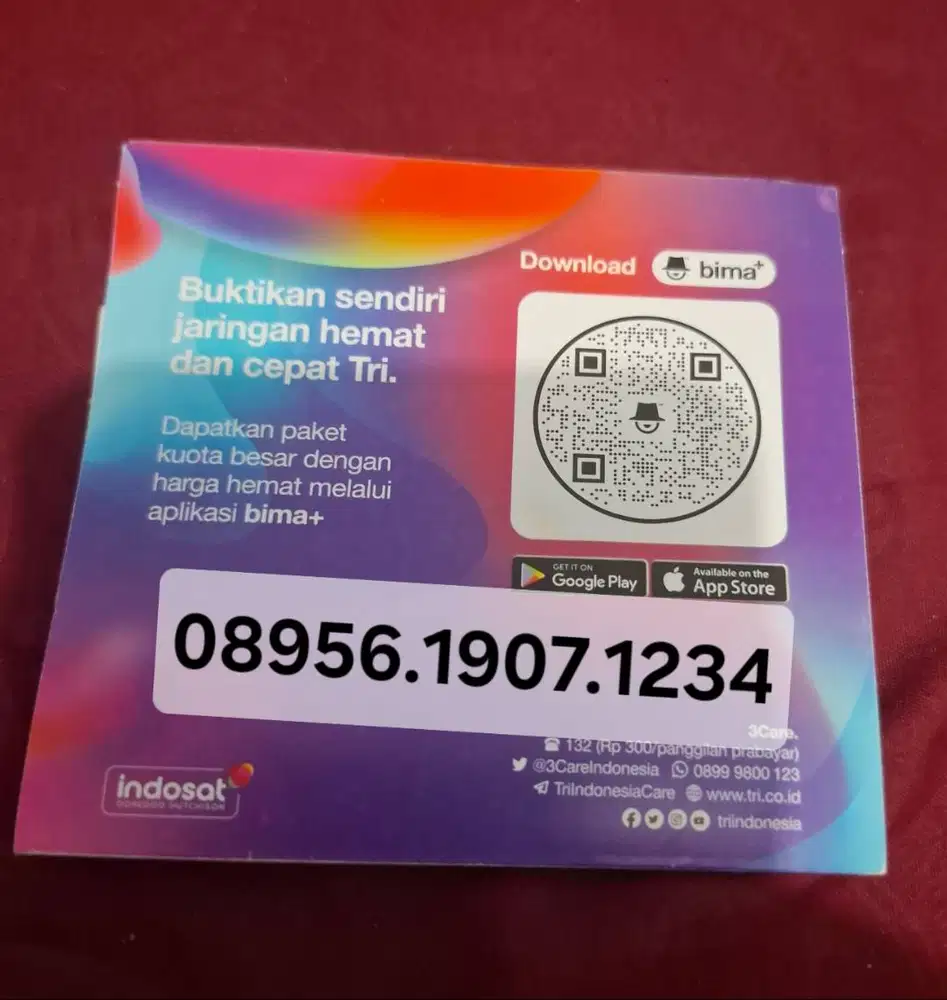 Jual nocan tri/3/three urut.1234