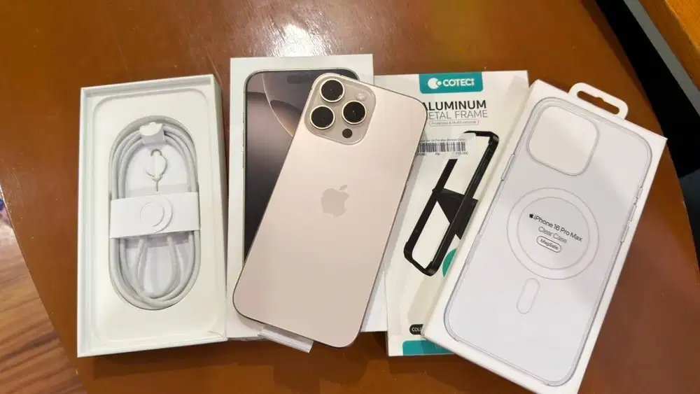 Dijual Iphone 16 Pro max 256 Desert Titanium Ibox garansi on