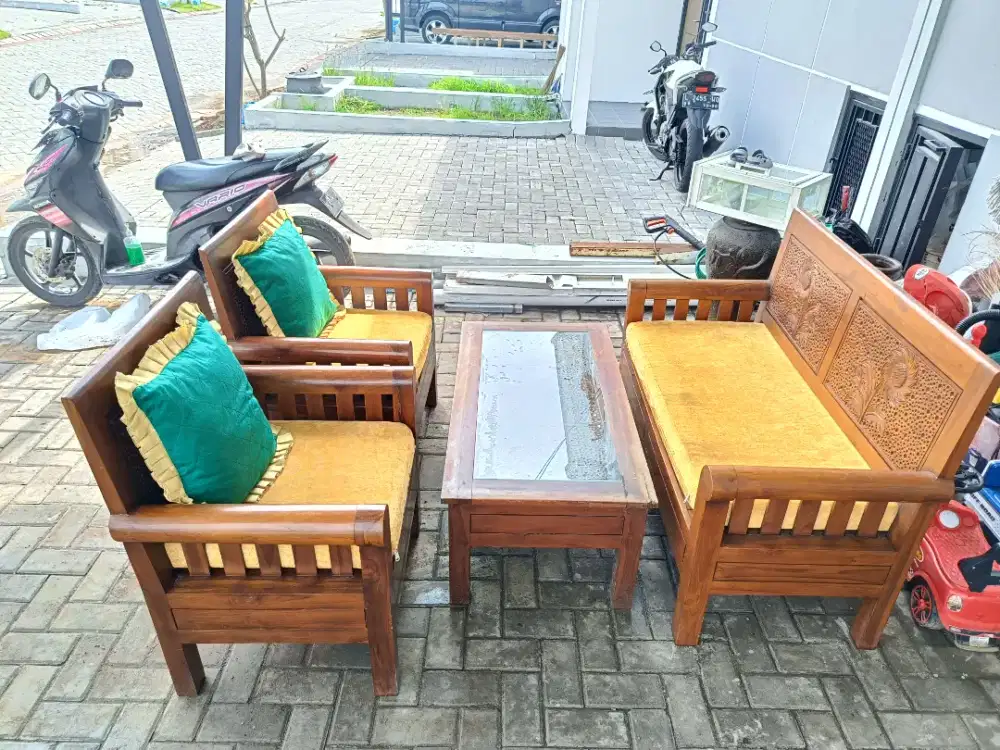 kursi jati minimalis modern