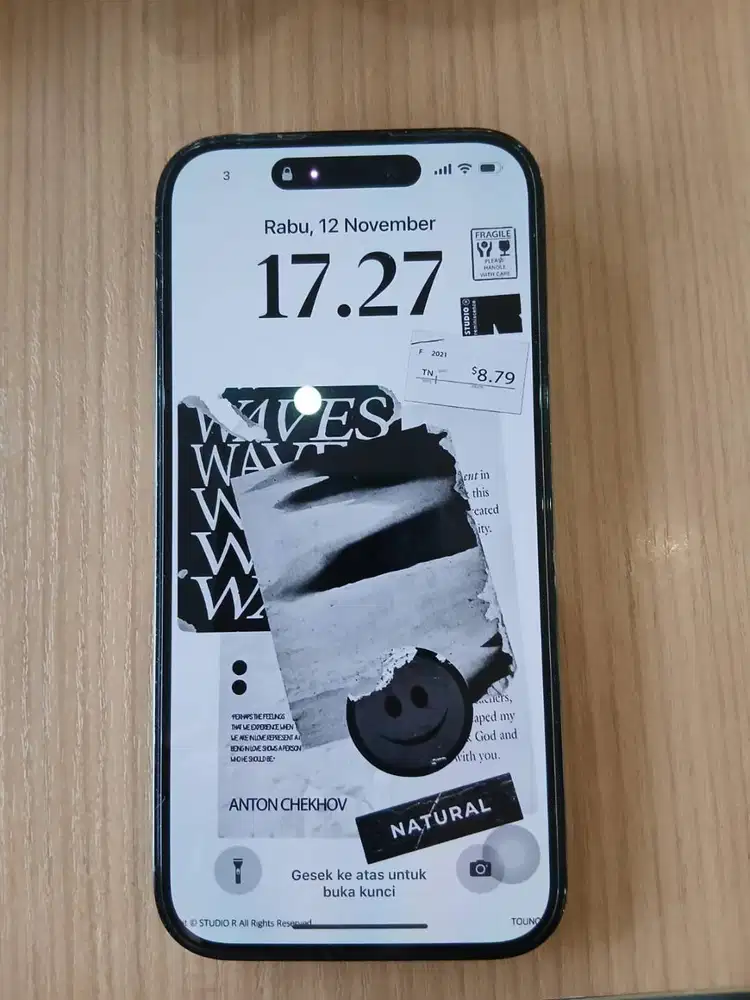 iphone 14 pro ibox 128gb hitam (space black) lengkap mulus, BH 74%