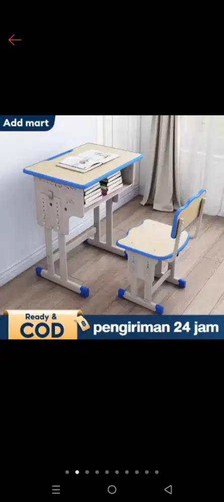 Meja belajar anak besi