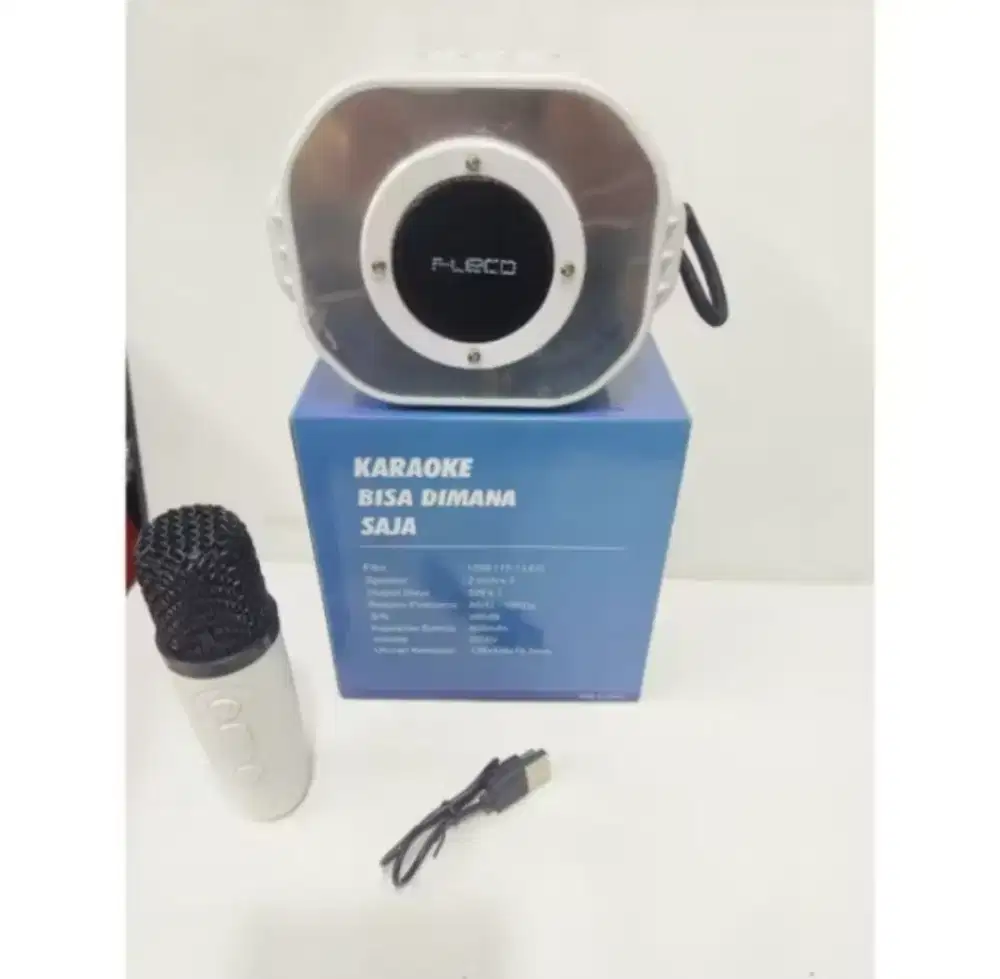 Speaker bluetooth karaoke lengkap 1 mic