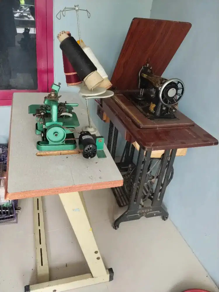 Jual mesin jahit + mesin obras bekas