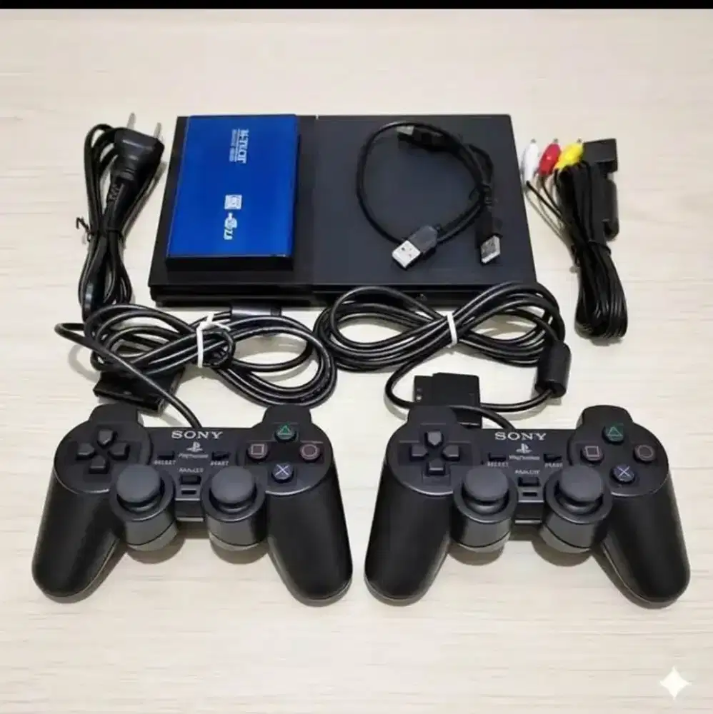 Gaduh PS2 slim hardisk 40GB game banyak siap main