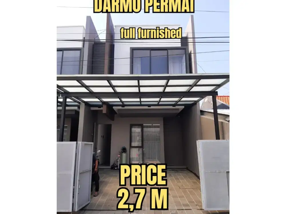 ‼️BARU GRESS‼️ RUMAH DARMO PERMAI SURABAYA BARAT CAKEP FULL FURNISHED MINIMALIS. DEKAT TOL SATELIT, CITRALAND, PAPAYA, Dsb
