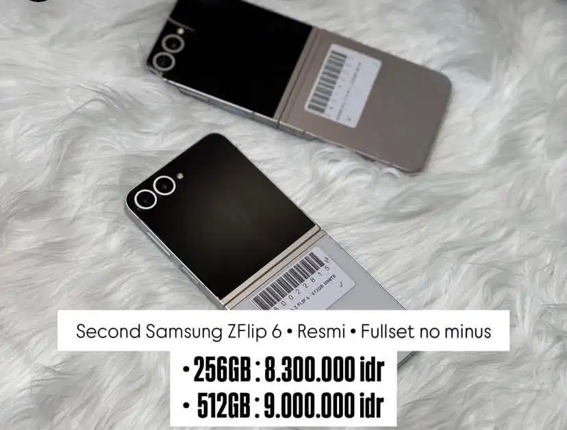 Second Samsung Z flip 6 256 dan 512 gb