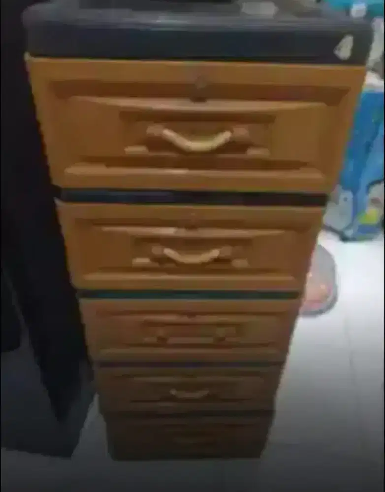 Lemari plastik 5 susun napoly warna coklat