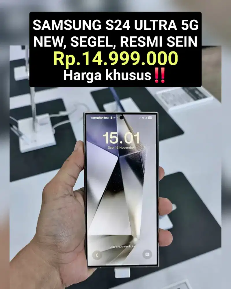 Rp.14.999 . Samsung S24 Ultra 5G‼️
 UNIT NEW,SEGEL,RESMI SEIN ‼️