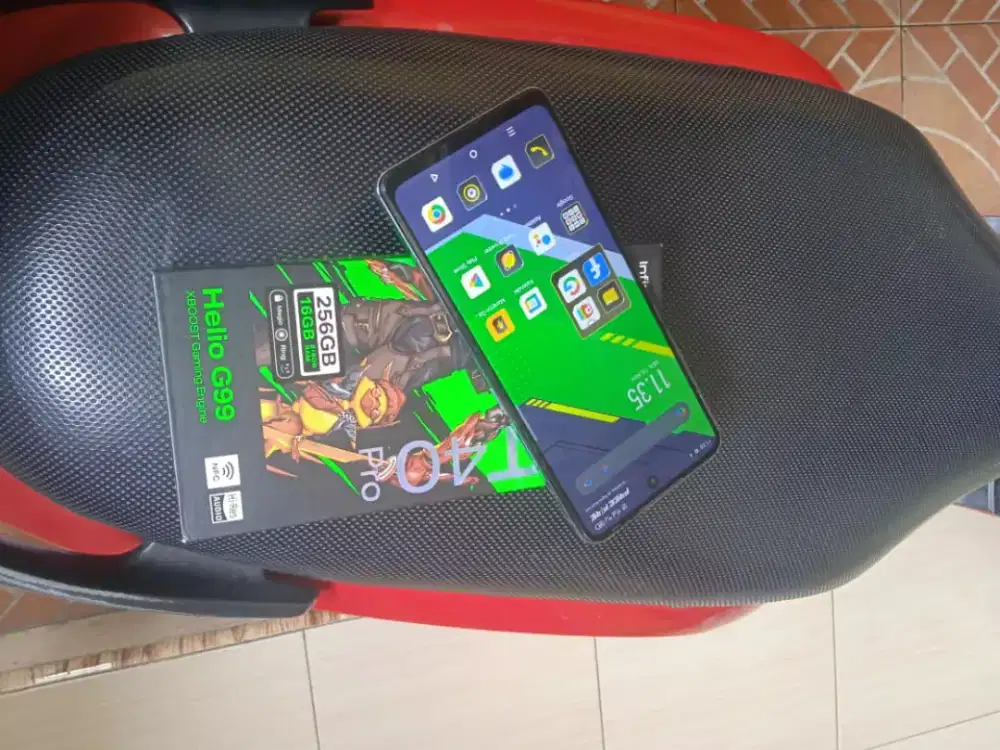 Infinix hot 40 pro ram 8/256 minus pemakaian aja msh original smua lkp