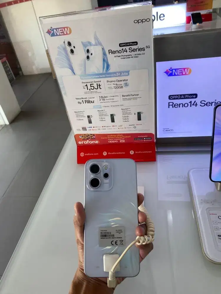 Oppo reno 14F promo tebus murah kuota indosat