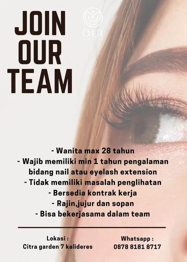 Loker Karyawan Salon Eyelash Extension Nail Terapis Jakarta Barat