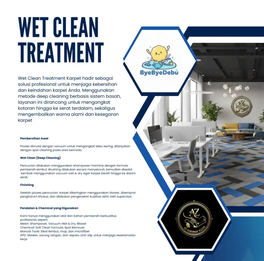 Jasa cuci karpet, lantai, sofa,spring bet,dll