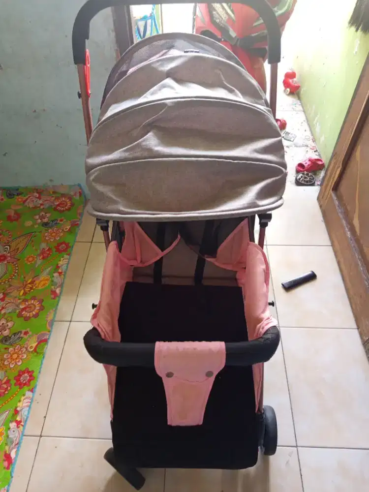 Stroller pink roda 4