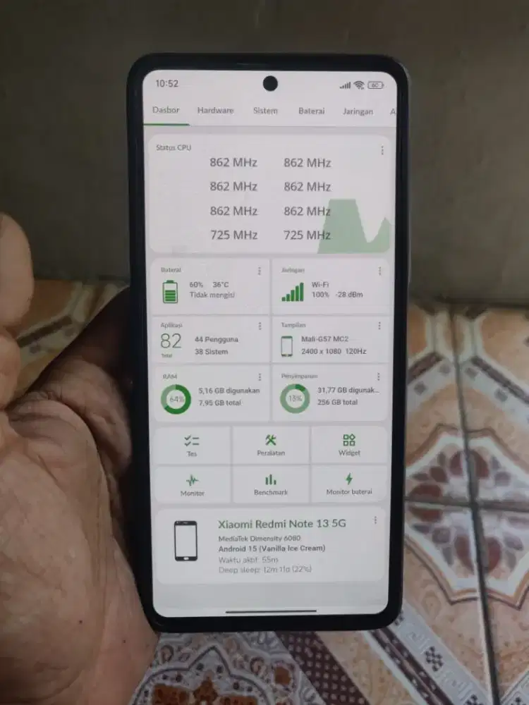 redmi note 13 5G ram 8/256
hp cas  ori
nominus pemakain