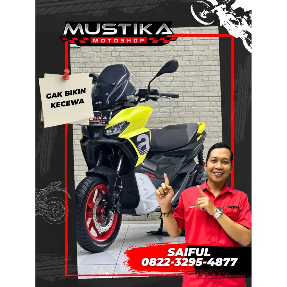 Odo 6rb Istimewa!!Aprillia 200 SR GT Pmk 2023 Warna Favorit-Mustika