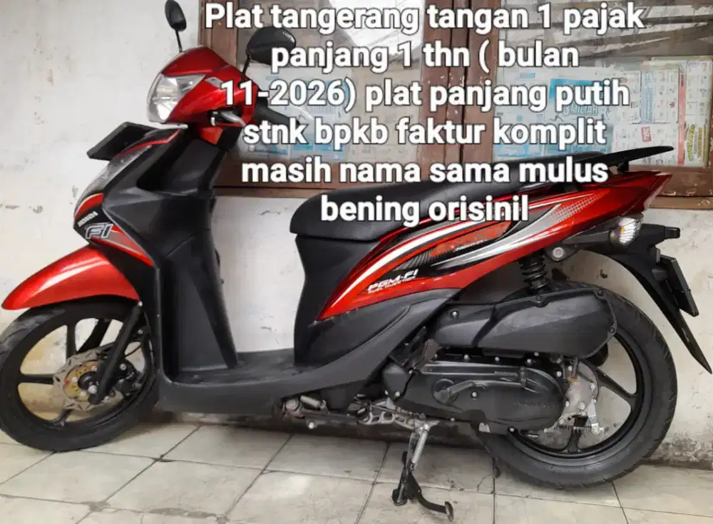 Honda spacy f1 2012 cw asli merah maron Plat tangerang tangn 1 pjk pjg
