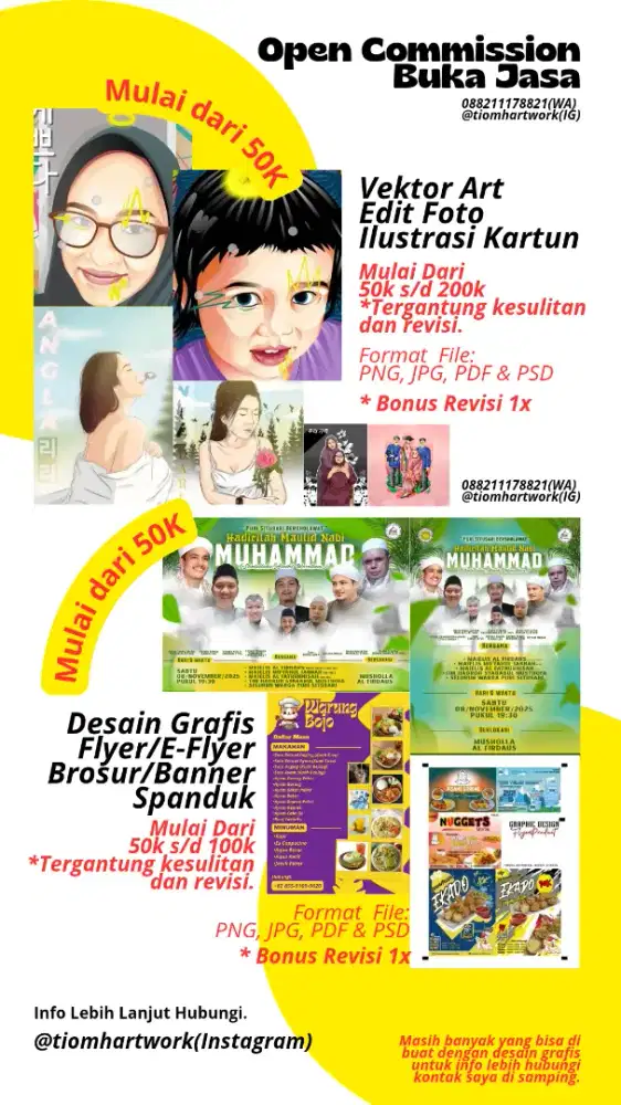 Jasa Desain Grafis, Vektor art, Edit Foto Dll