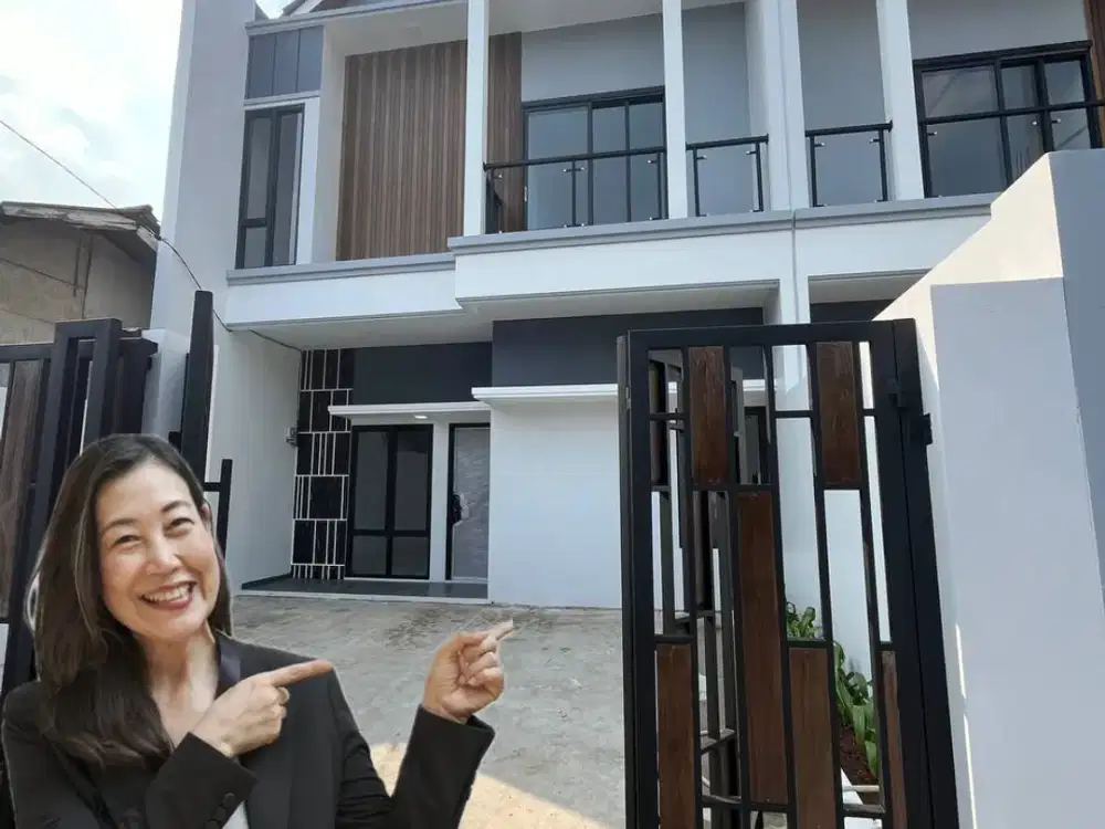 Rumah Baru Dengan Pintu Smart door lock Modern Di Jatibening Bekasi