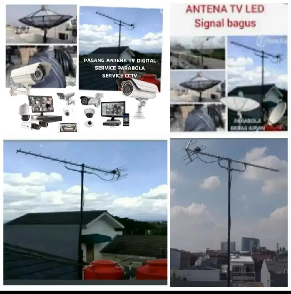 Ahli jasa pasang antena TV digital service parabola dan camera CCTV