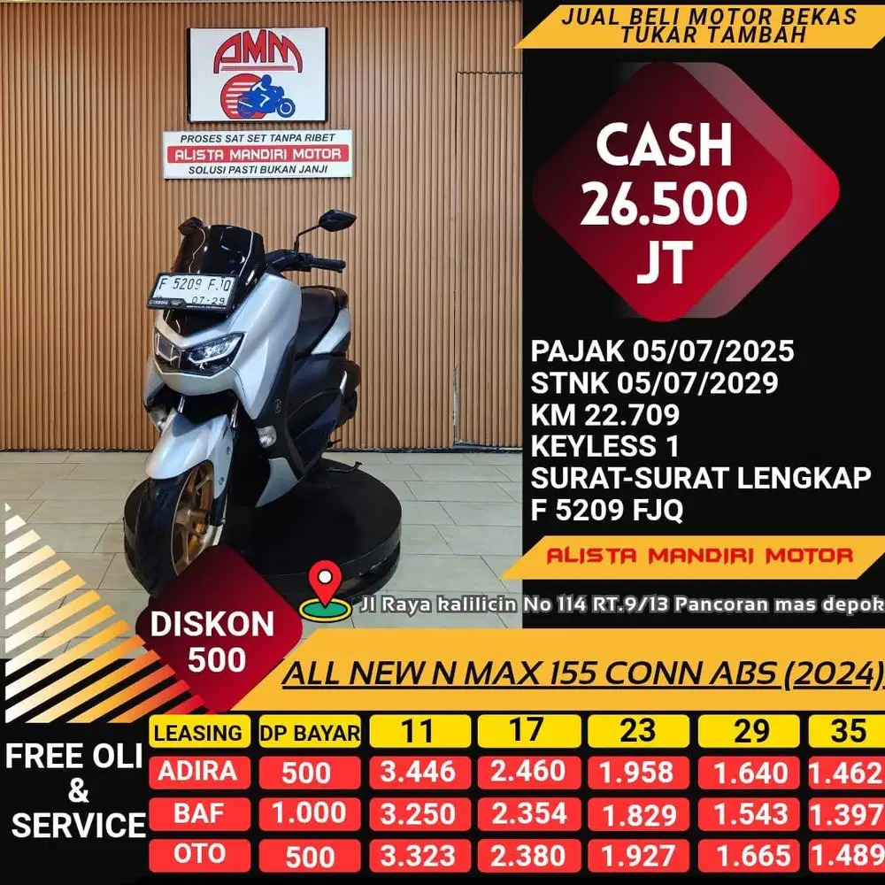 ALL NEW N MAX 155 CONN ABS 2024 DP 500 CC 0% KREDIVO TOKPED SPAYLETTER