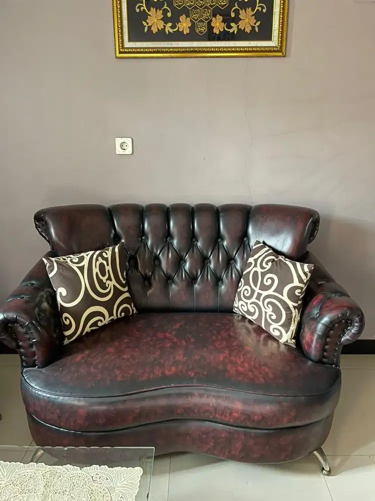 Sofa ruang tamu 1 set (3 seater, 2 seater, 1 seater) + coffee table