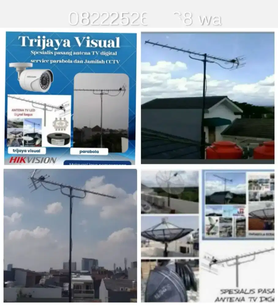 Ahli jasa pasang antena TV digital service parabola dan camera CCTV