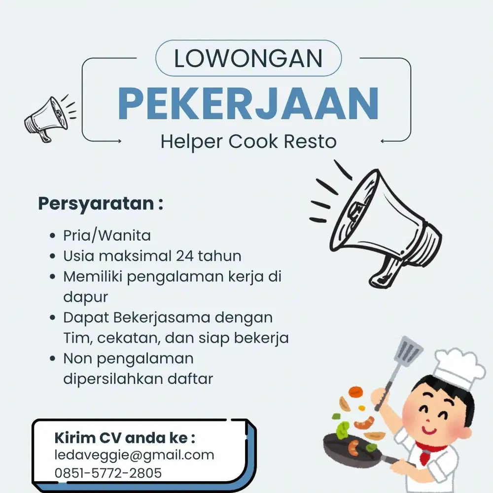 HELPER COOK RESTORAN