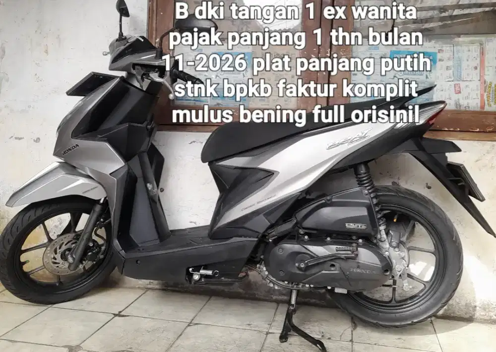 Honda beat duluxe 2020 cbs iss indailing stop cw asli silver B dki