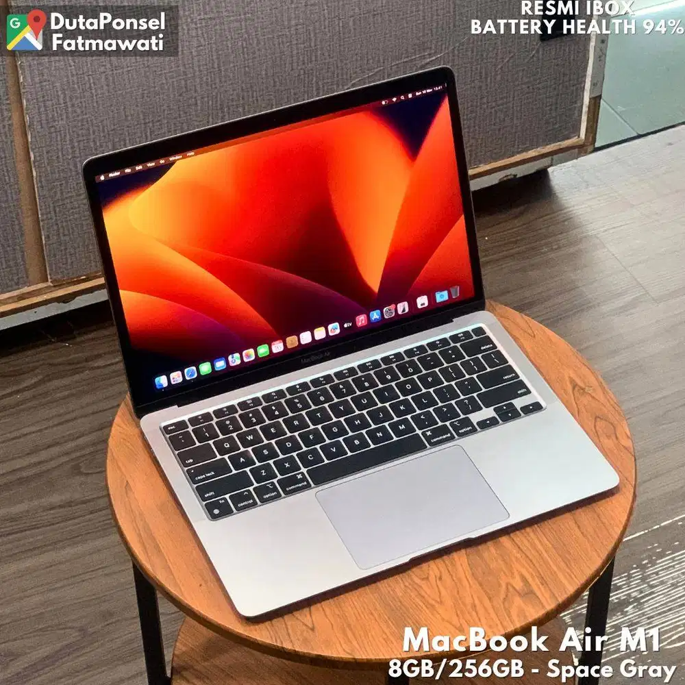 EX IBOX MACBOOK AIR M1 2020 CHIP M1 8GB/256GB BH 94% MURAH