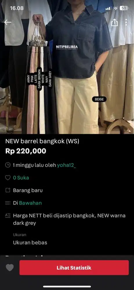 Preloved/ New pakaian pribadi