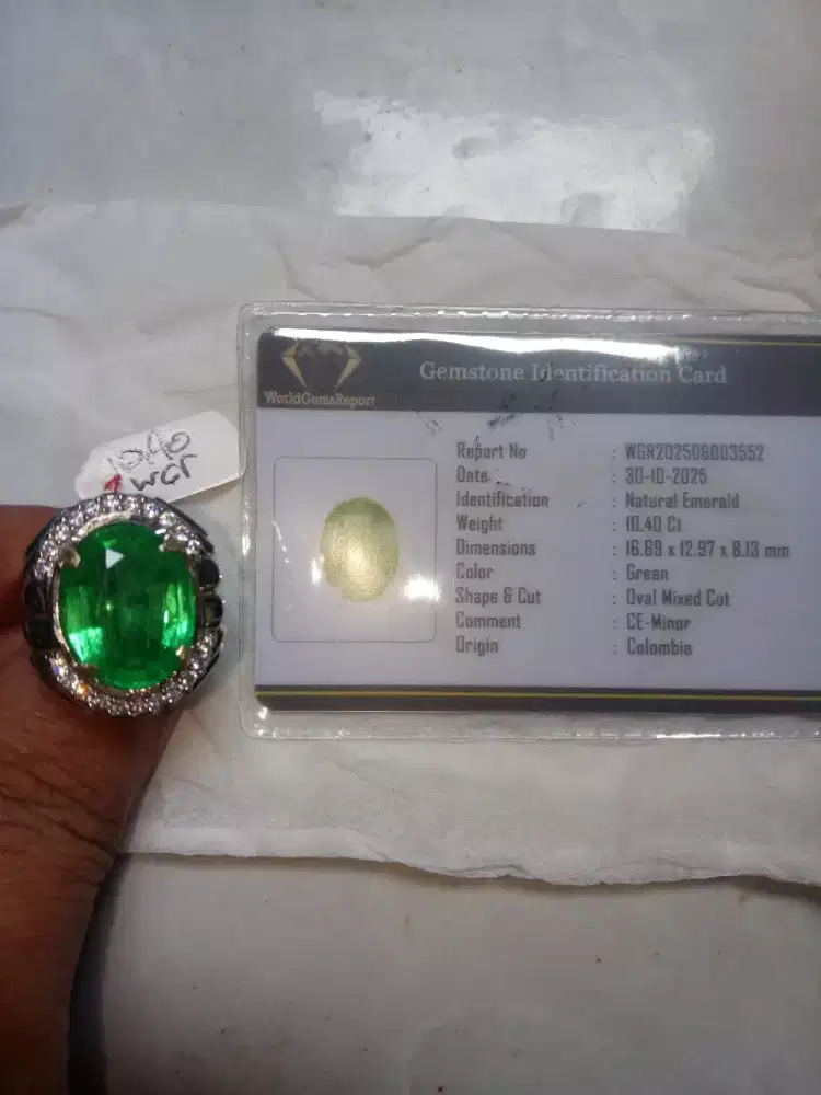 Cincin Jamrud natural grade elegan