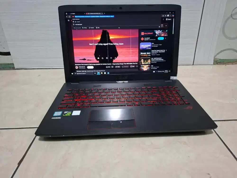 LAPTOP ASUS ROG GL552VXK PROCESSOR INTEL CORE I7 GEN-7 RAM 8GB SSD 512