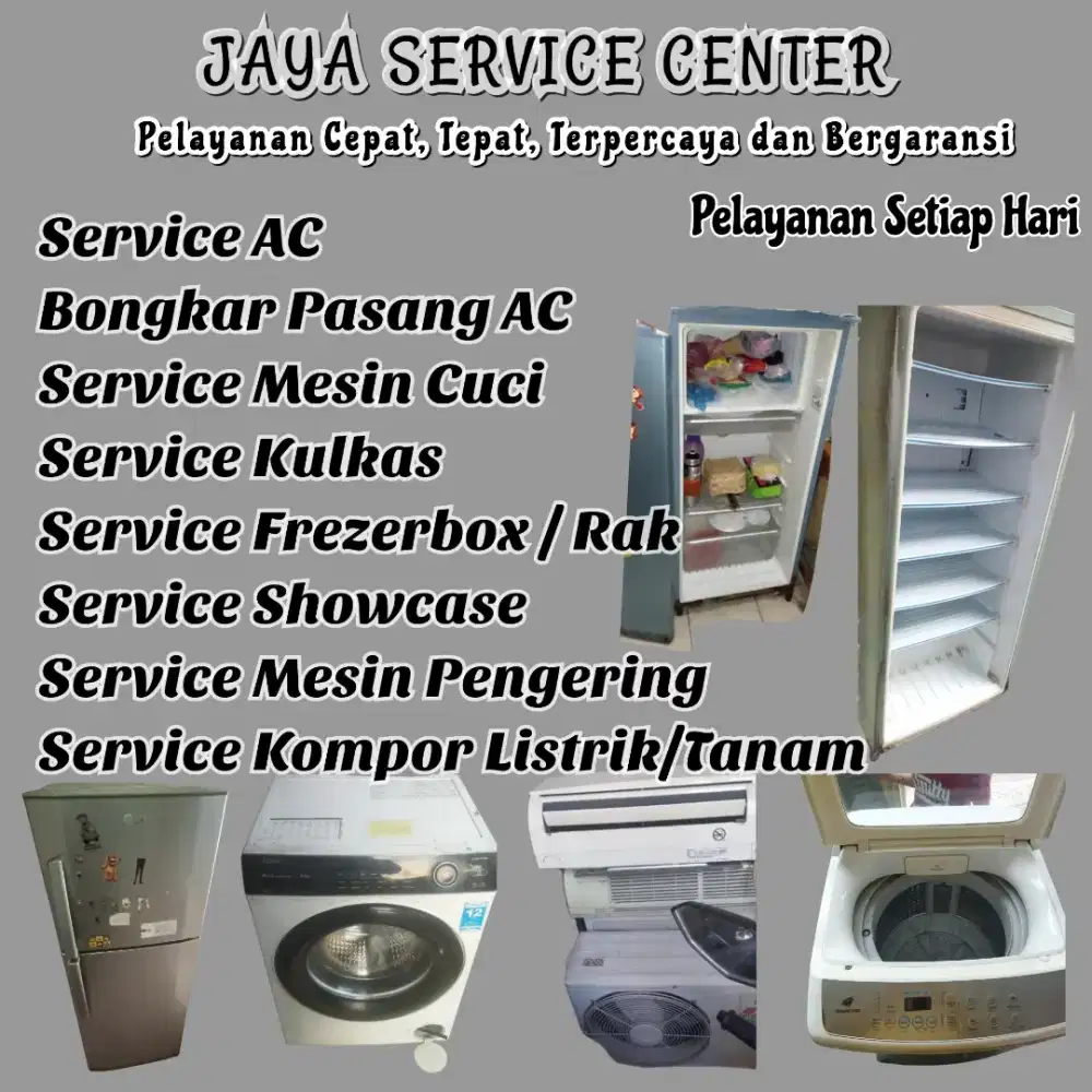 Service Kulkas frezer Bongkar Pasang AC Servis AC Mesin Cuci Gayungan